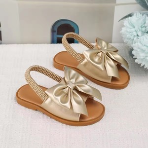 Sandalias Planas para Niñas, Diseño Veraniego, Variedad de Modelos, Adornos de Lazo, Flores y Corazones, Transpirables, en Oferta - Product Image 3