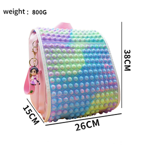 Mochila Escolar de Silicona con Diseño de Caramelos para Niñas, Bolsa Antiestrés con Cierre de Cremallera - Product Image 3