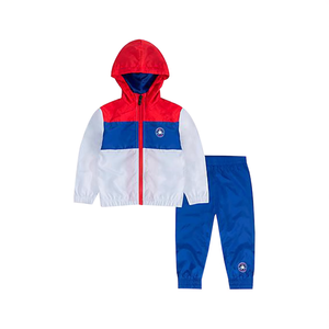 Ensemble de vêtements pour bébé garçon <span class=keywords><strong>Converse</strong></span> Colorblock All Star <span class=keywords><strong>avec</strong></span> sweat à capuche et pantalon de jogging bleu blanc rouge - Product Image 2