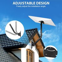Kit de montage mural long réglable pour Starlink Gen 3 avec adaptateur de tuyau Internet par satellite, supports et fixations d'installation satellite