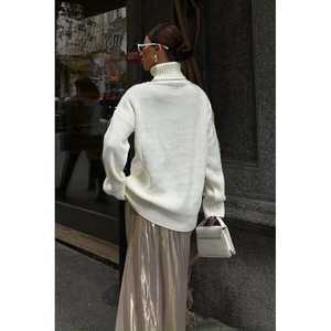 Pull en tricot à franges Sobe pour femme, manches longues, style bohème, couleur écru, anti-boulochage - Product Image 3