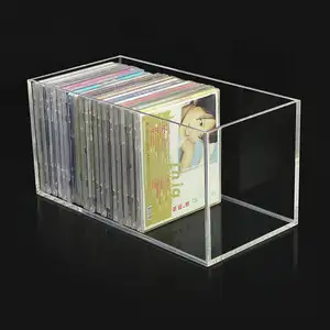 YAGELI transparent clear acrylic compact disc storage box case wholesale perspex cd holder