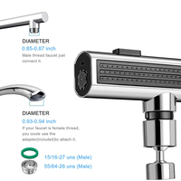 Rallonge de robinet pivotant à 360 degrés 4 en 1 Robinet de cuisine cascade