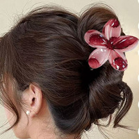 Nuevos Accesorios para el Cabello con Diseño de Flor de Frangipani, Pinza para el Cabello con Flor de Plumeria Transparente de 8 cm, en Oferta