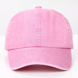Gorra de béisbol de algodón lavado desgastado al por mayor, estilo vintage sin estructura, tipo Dad Hat, con logotipo bordado personalizado, color sólido, base lisa. - Product Image 2