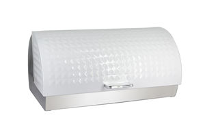 Soporte grande para pan de cocina, caja de almacenamiento Vertical para pan, contenedor de almacenamiento de alimentos blanco, contenedor de pan con tapa enrollable de Metal para panadería - Product Image 4