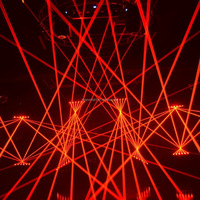Faisceau laser rouge à 8 yeux, tête mobile, faisceau laser unique de 500 mW, faisceau laser large, effets lumineux pour spectacle