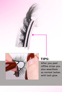 Cils autocollants en bande, étuis à cils à pression en gros avec logo personnalisé et marque privée - Product Image 6