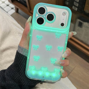 Funda de Teléfono Antigolpes con Sonido y Lazo de Moda, Novedosa y Popular en TikTok, con Luces Intermitentes Personalizadas para Apple iPhone 17 Pro Max 17Pro - Product Image 1