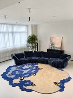 Tapis tufté fait main décoratif pour salon, chambre, appartement, villa et design d'intérieur