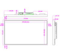Panneau LCD 2K IPS TFT de 32 pouces pour affichage extérieur de bureau Cadre ouvert 2000nits Boîte intégrée avec haut-parleur arrière de moniteur LCD inclus
