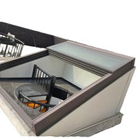 Fenêtre de toit moderne à battant vertical en aluminium, coupe-vent, avec persiennes en verre pliantes, sécurité, insonorisation, pour grenier et balcon