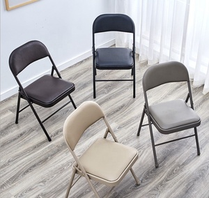 Toptan yüksek kalite ucuz katlanır masa ve sandalyeler Metal katlanır sandalyeler kullanılan siyah dış mekan mobilyası Modern bahçe sandalye - Product Image 6
