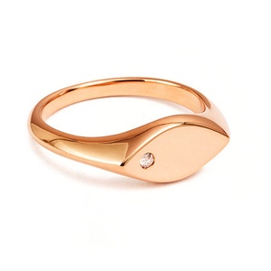 Milskye 2024 Nueva joyería de moda 14K chapado en oro plata esterlina 925 <span class=keywords><strong>Charlotte</strong></span> pétalo natural diamantes anillo de sello para mujeres - Product Image 5