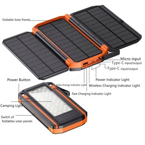 Banco de Energía de 22.5w <span class=keywords><strong>con</strong></span> <span class=keywords><strong>Panel</strong></span> <span class=keywords><strong>Solar</strong></span> de 50000 mAh, Banco de Energía Portátil de 30000 mAh <span class=keywords><strong>con</strong></span> <span class=keywords><strong>Panel</strong></span> <span class=keywords><strong>Solar</strong></span> Plegable - Product Image 4