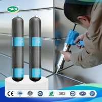 Sellador de Silicona UV Neutro de un Componente Yaqi, Bajo en COV, Impermeable, 600 ml, Blanco, Uso General en Construcción, Juntas de Aluminio