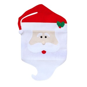 Nouvelles décorations de Noël : housses de chaise non tissées avec des motifs de Père Noël et d'hommes de neige, et de grands chapeaux de Noël. - Product Image 5