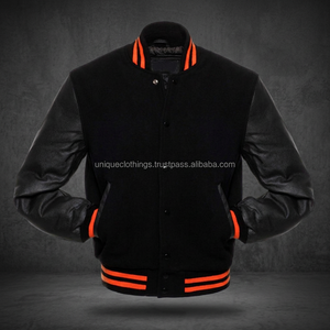 <b>Winter</b> Windproof Plus Size <b>Maternity</b> 100% Polyester Body with Sleeve Varsity <b>Jacket</b> All Black - Product Image 3