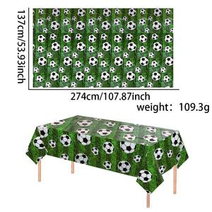 Nappe de football 137*274cm <span class=keywords><strong>Canada</strong></span> Mexique pour décorations, nappe de fête pour fans de <span class=keywords><strong>club</strong></span>, motif de ballon de football en PE - Product Image 6