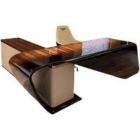 Ensemble de bureau et chaise de direction de luxe en forme de L pour la maison Assemblage facile pour le directeur général du bureau du président-directeur général ou Big Boss