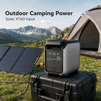 Prêt pour le camping et la pêche : Station d'alimentation portable 1800W 1024Wh + ensembles de panneaux solaires 600W, kit générateur solaire rechargeable à charge rapide