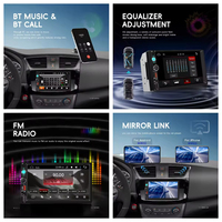 Radio para Auto Podofo de 7'' con Pantalla Táctil Completa, Reproductor MP5 Estéreo, FM, EQ, USB, Carga Rápida, Control del Volante, Amplio Stock