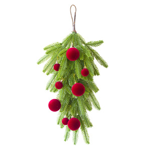 Décorations de Noël Hua Liang en rotin inversé pour intérieur et extérieur, à suspendre à la porte, 60 cm - Product Image 5