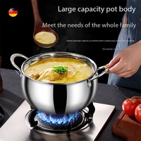 Casserole en acier inoxydable au design classique, durable, pour la cuisson à la vapeur, compatible avec tous les types de cuisinières, grande capacité