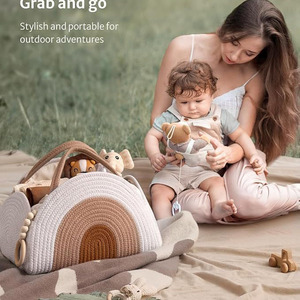 Bông dây bé tã Caddy tổ chức Giỏ Lớn bé tắm Caddy Vườn Ươm bin sơ sinh cần thiết giỏ - Product Image 2