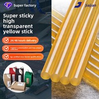 Venta Directa de Fábrica: Barras de Pegamento Termofusible de Resina, Súper Adhesivas, Alta Viscosidad, Multimaterial, Amarillas Transparentes, Pegamento en Caja Completa para Pistola de Pegamento