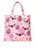 Sac fourre-tout en toile de coton réutilisable et écologique, couleur unie, grande capacité, pour femme, idéal pour les courses, les fêtes et Halloween