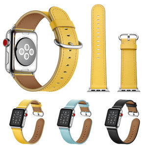 <span class=keywords><strong>Correa</strong></span> de cuero de lujo para reloj <span class=keywords><strong>Apple</strong></span> <span class=keywords><strong>Watch</strong></span>, pulsera femenina de lujo a la moda, de 22mm, en dos colores, Series 1, 2, 3, 4, 5, 6 - Product Image 1