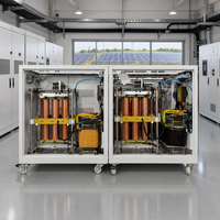 Stabilisateur de tension photovoltaïque pour équipements solaires et télécoms à distance, bobine en cuivre AVR 380V pour la métallurgie OEM SBW-120KVA