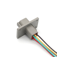 Kabel Harness Konektor Seri DT 8Pin Flange Mount Male & Free Hanging Female, Perakitan Kabel Listrik Otomotif Tahan Air