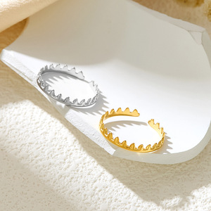 Anello Aperto in Acciaio Inossidabile a Forma di Ingranaggio, Semplice ed Elegante, Stile Europeo, per Uomo e Donna, Collana all'Ingrosso - Product Image 1