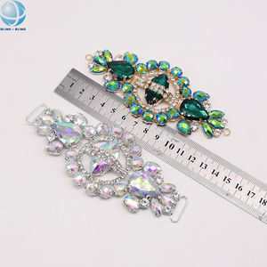 Fatto a mano strass cristallo fai da te cucire su Applique per matrimonio abito da sposa da donna abbigliamento cintura in vita Bikini costume da bagno connettore - Product Image 1