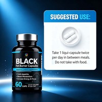 Capsules brûle-graisses BLACK à marque privée – Compléments pour contrôler l'appétit, réduire la faim, stimuler le métabolisme, augmenter l'énergie et la concentration