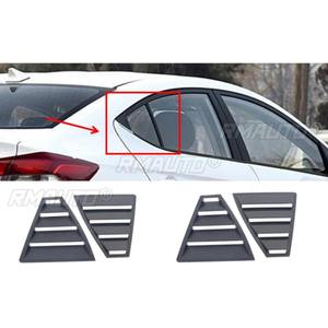 Para Hyundai Elantra 2016-2020: Kit de embellecedores de ventana trasera triangular tipo aleta de tiburón, embellecedor de ventana de ventilación lateral trasera, modificación de cubierta. - Product Image 2