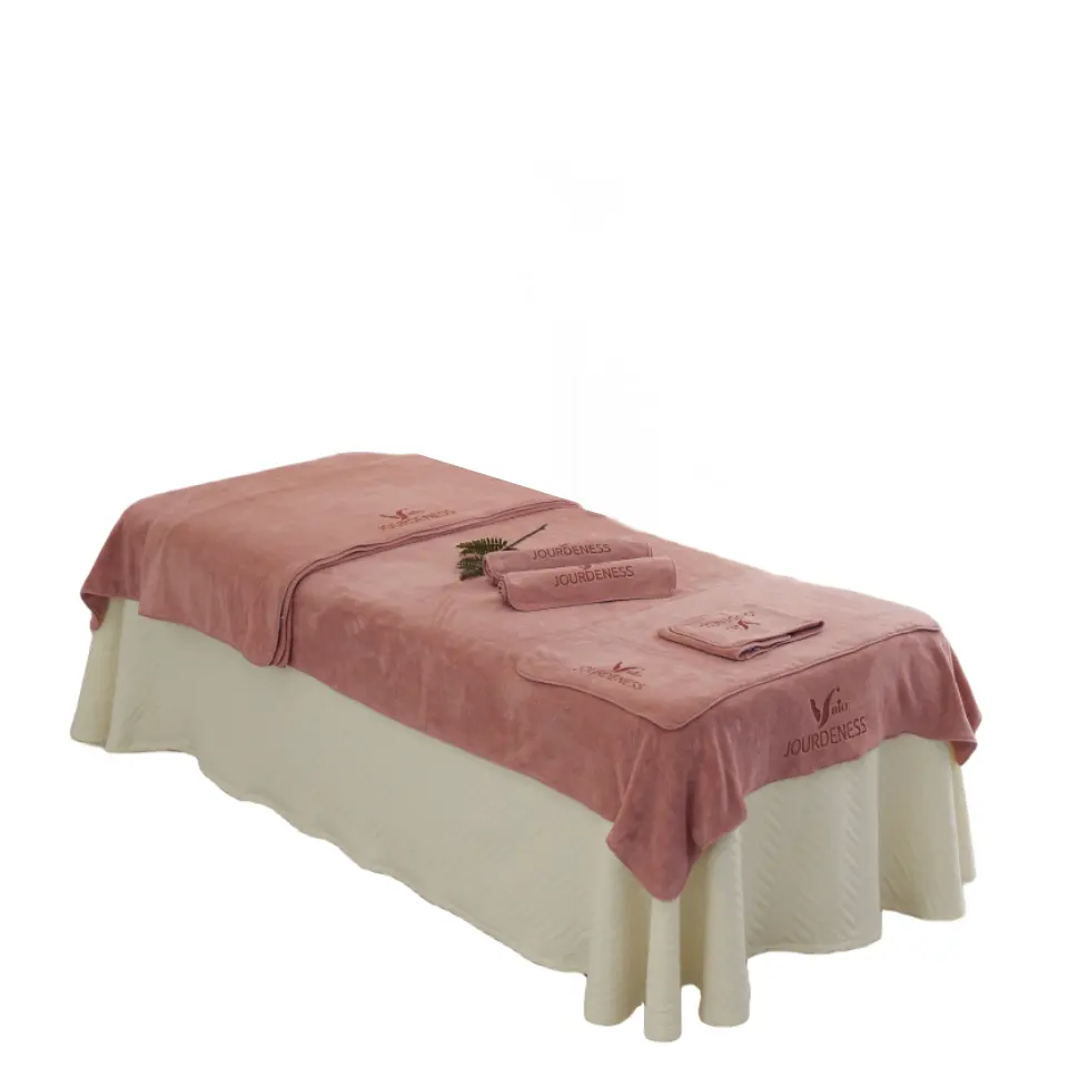 Màu hồng siêu mềm flannel nhung Phẳng Massage bảng tấm với lỗ mặt 230x120cm spa massage bảng vải chỉ chấp nhận OEM