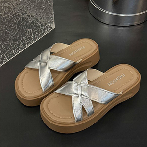 Women's Summer New Arrival Height Enhancing Thick Soled Flat Thong <b>Sandals</b> 2026 Versatile Casual <b>Sandals</b> for Women - Product Image 1