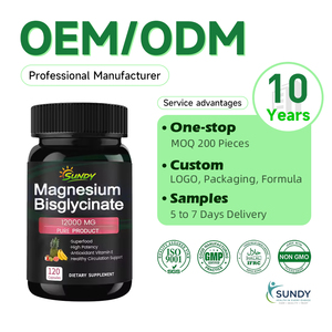Complément alimentaire sportif à base de <span class=keywords><strong>bisglycinate</strong></span> de magnésium et de zinc 300 mg 500 mg, capsules de <span class=keywords><strong>bisglycinate</strong></span> de magnésium, marque privée OEM/ODM - Product Image 1
