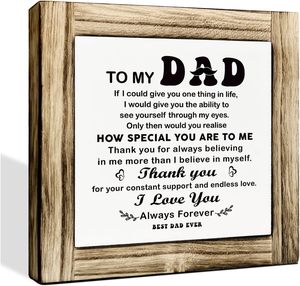 DIY Wooden Dad Sign Decorative Plaque with Sentimental Poem for Father's Day Gift - Product Image 6