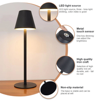 Lampe de table LED créative rechargeable pour restaurant Lumière romantique moderne de luxe sans fil pour dîner
