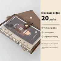 Haute qualité A5 A6 A7 PU cuir reliure à anneaux esthétique couverture souple Mini cahier de poche mignon Journal planificateur pour filles et femmes