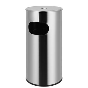 Poubelle Commerciale en Acier Inoxydable 30L, <span class=keywords><strong>Cendrier</strong></span> <span class=keywords><strong>Extérieur</strong></span> à Large Bouche avec Seau Intérieur pour Salle de Sport, École et Bureau - Product Image 5