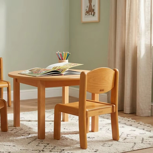 Chaise pour enfants en bois de hêtre de qualité supérieure, siège Montessori pour la maternelle, structure fixe, mobilier pour enfants, peinture EN71 - Product Image 1