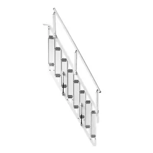 Escaleras plegables personalizadas de aleación de aluminio contra la pared