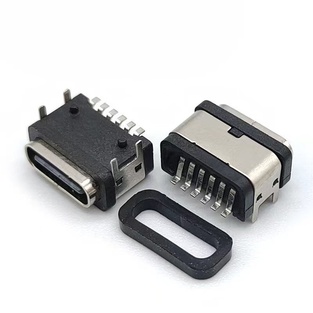 High-quality EZON IP68 Waterproof USB Type-C Female Connector SMT Horizontal 4Pin Model ATCF-06-028 3A/5A 5V