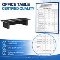 Bureau de direction moderne en bois, grande table d'écriture pour manager, poste de travail commercial