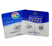 Carte NFC Google Review Shuzhi, plaque de révision Google NFC, étiquettes en acrylique, autocollant de carte Google avec NFC Ntag213 pour Google Review